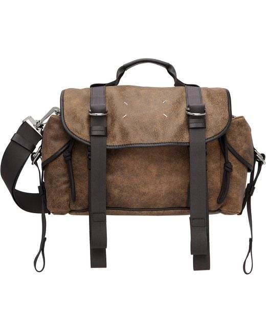 Maison Margiela Brown High Tech Small Messenger Bag for men
