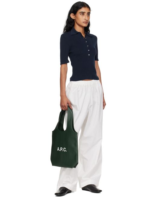 A.P.C. グリーン スモール Ninon トートバッグ Black