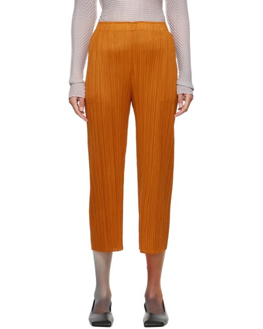 Pantalon monthly colors april Pleats Please Issey Miyake en coloris Orange