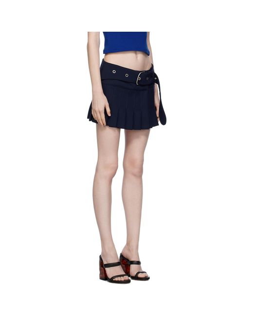 Off-White c/o Virgil Abloh Blue Off- Belted Mini Skirt