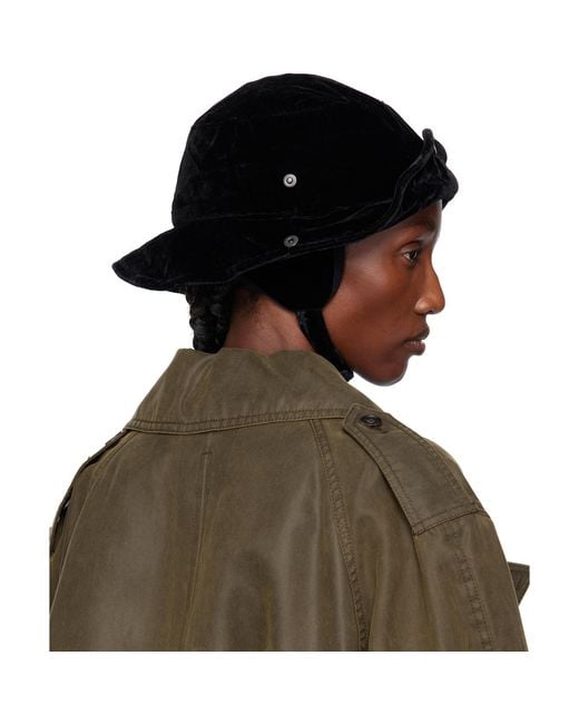 OPEN YY Detachable Ear Flap Bucket Hat in Black | Lyst