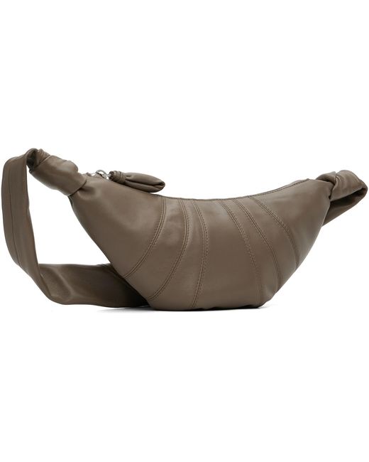 Lemaire Black Khaki Small Croissant Bag for men