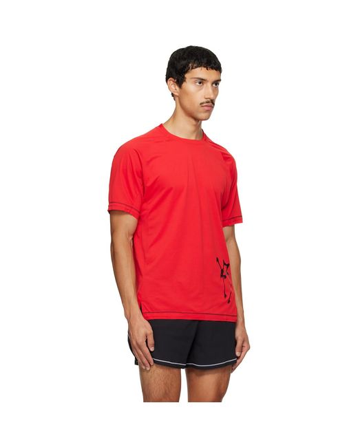 Y-3 Red Chito Edition Graphic Running Short Sleeve T-Shirt for men