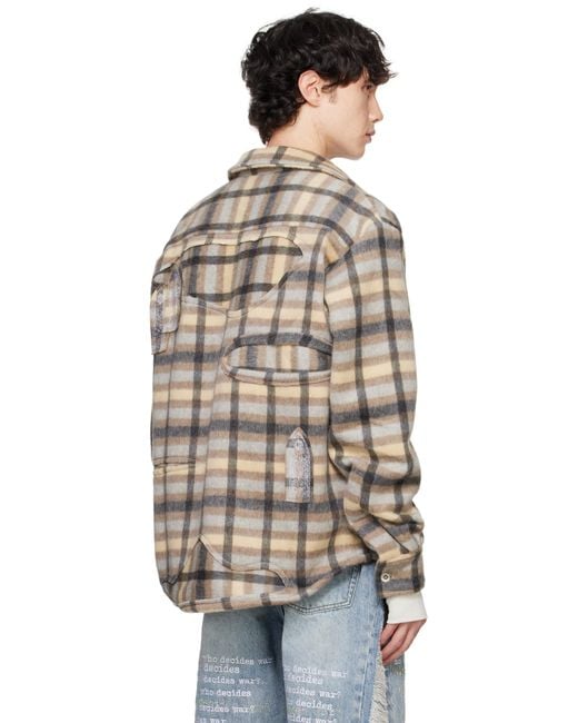 Who Decides War Natural Heavy Duty Flannel Jacket for men