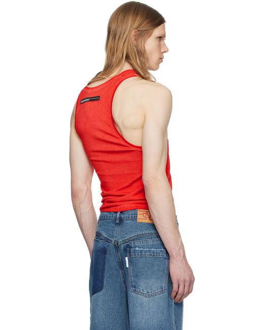 Spencer Badu Orange Organic Cotton Tank Top for men
