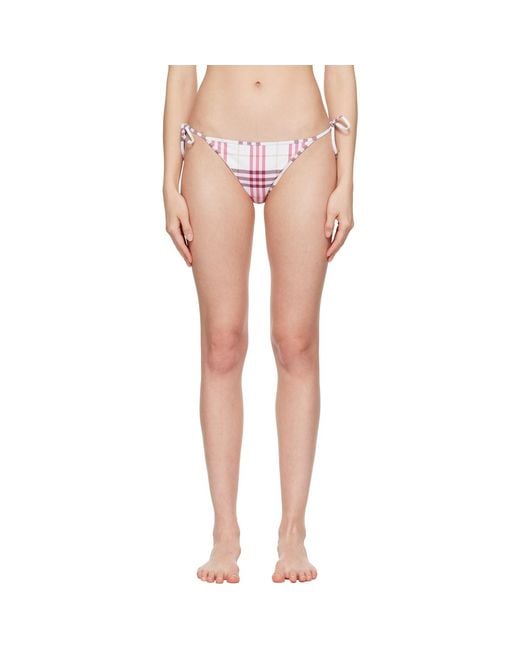 Burberry Pink Check Bikini Bottom