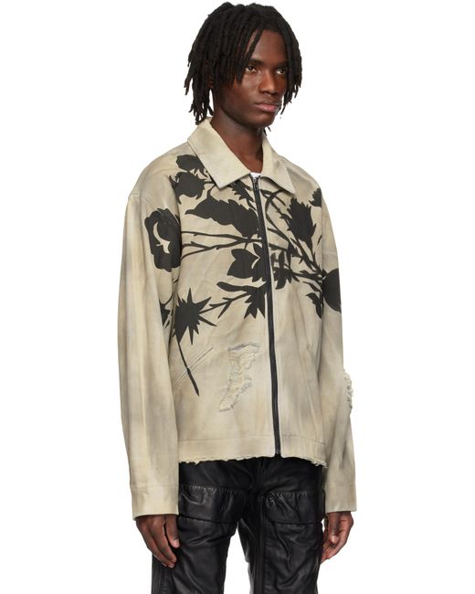 Kusikohc Black Rose Denim Jacket for men