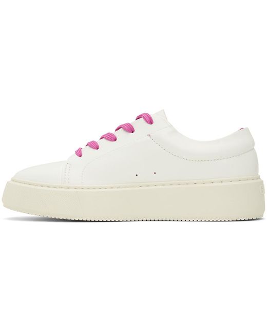 Ganni Black White & Pink Sporty Mix Cupsole Sneakers