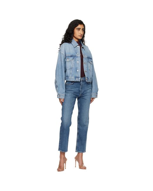 Agolde Blue 90's Pinch Waist Crop Jeans