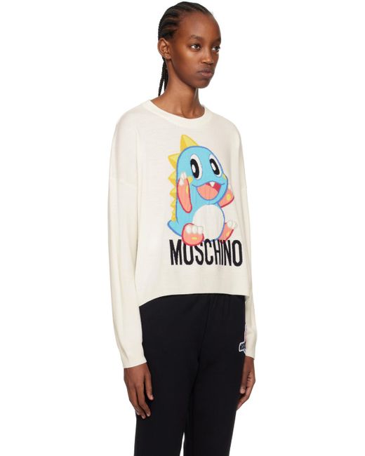 Moschino Black Off-white Puzzle Bobble Sweatshirt