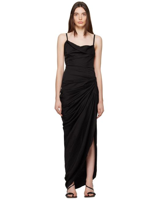 Jacquemus Les Classiquesコレクション La Robe Saudade Longue マキシドレス Black