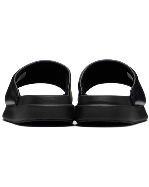 Y-3 Black Slides for men