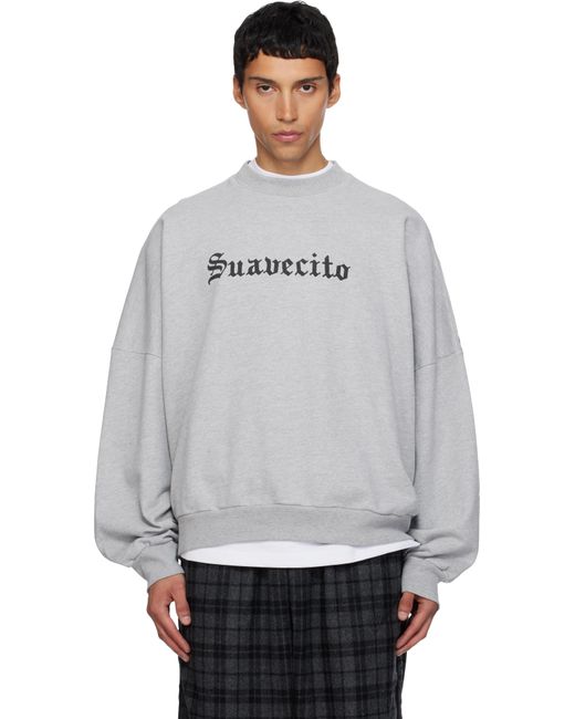 Willy Chavarria Gray 'Suavecito' Hooligan Sweatshirt for men