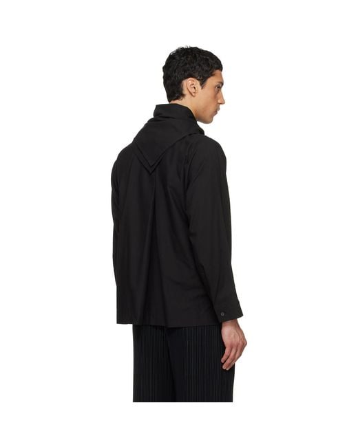 Homme Plissé Issey Miyake Black Streamline Shirt for men