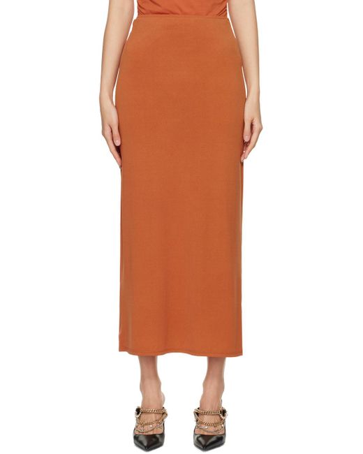 Miaou Orange Chiara Maxi Skirt
