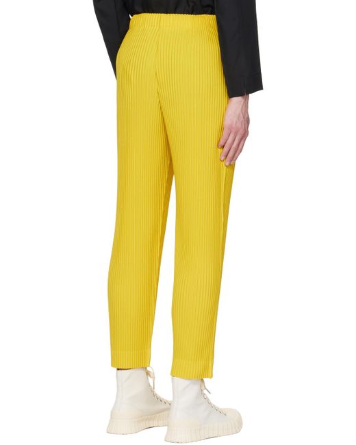 Homme Plissé Issey Miyake Homme Plissé Issey Miyake Yellow Monthly Color March Trousers for men