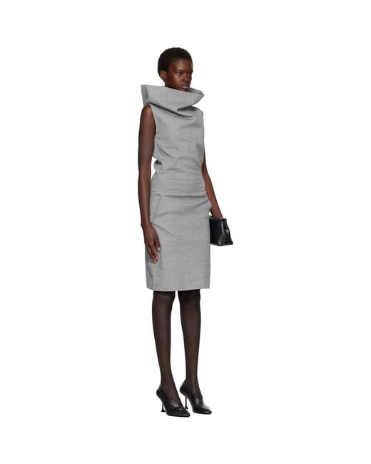 Issey Miyake Gray Allow Midi Dress