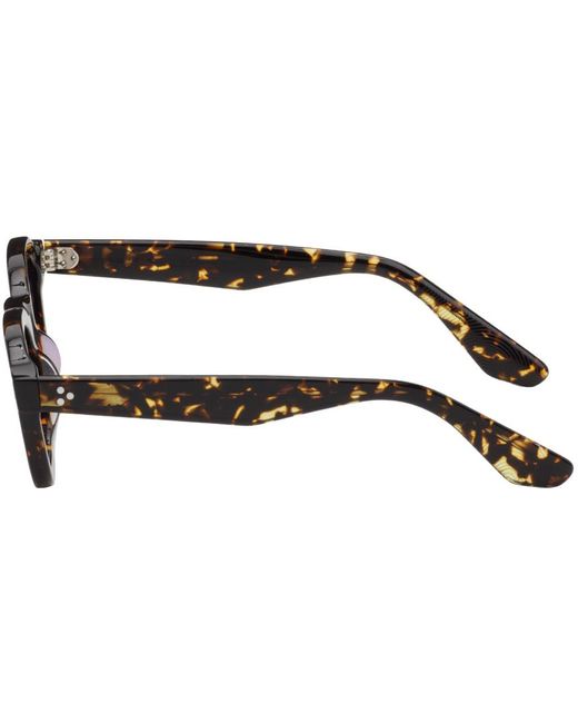 AKILA Black Tortoiseshell Logos Sunglasses for men