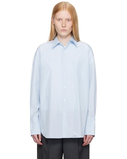 SUVIN HIGH COUNT CLOTH STRIPE SHIRT AURALEE Women's White Suvin