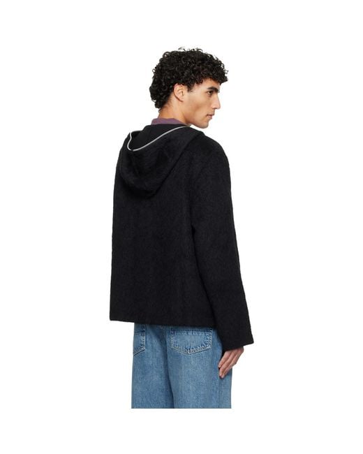Our Legacy Black Full Zip Hoodie for men