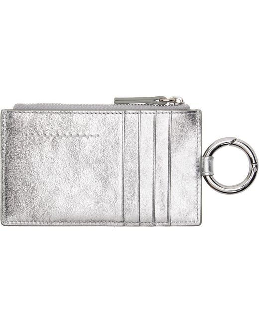 MM6 by Maison Margiela Black Numeric Leather Key Ring Wallet