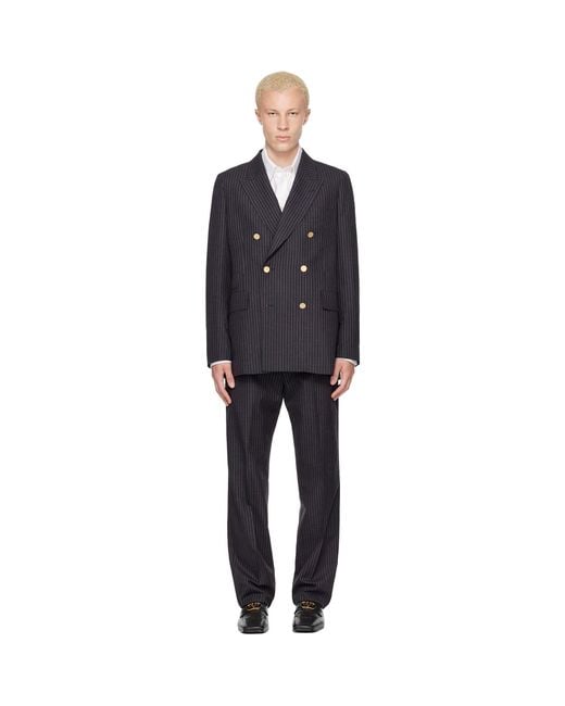 Paul Smith Black Double-Breasted Suit for men
