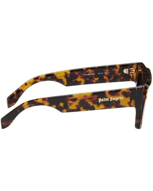 Palm Angels Black Tortoiseshell Salton Sunglasses for men