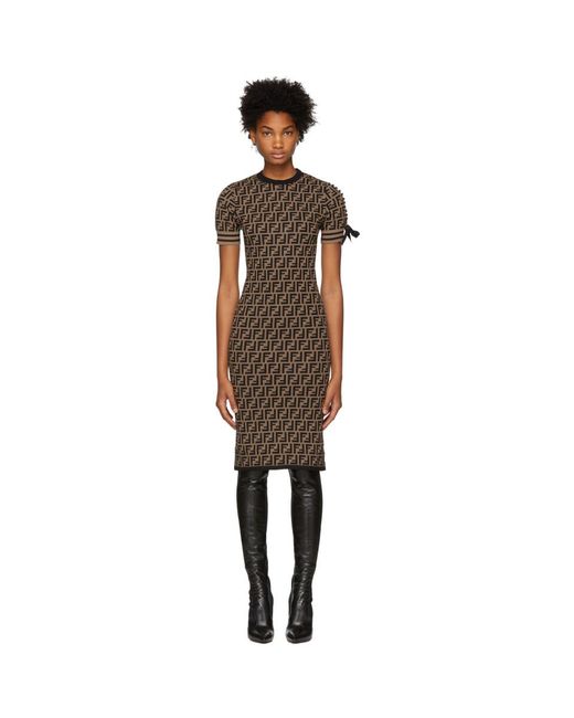 Fendi Brown Knit Forever Dress