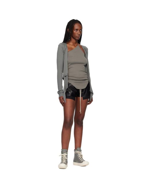 Rick Owens Gray Temple Sneakers