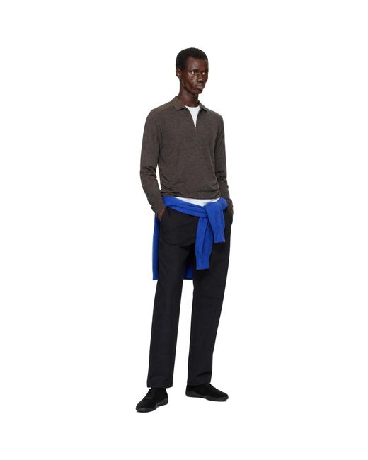 Veilance Black Frame Ls Polo for men