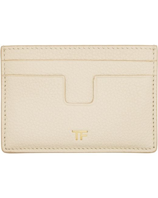 Tom Ford Black Grain Leather Card Holder