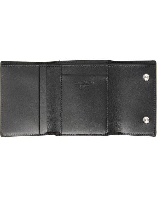 Acne Black Trifold Leather Wallet