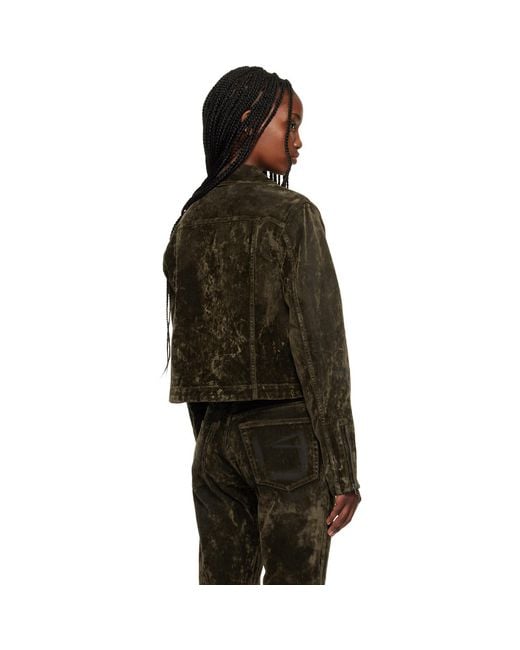 Re/done Black Slim Zip Denim Jacket