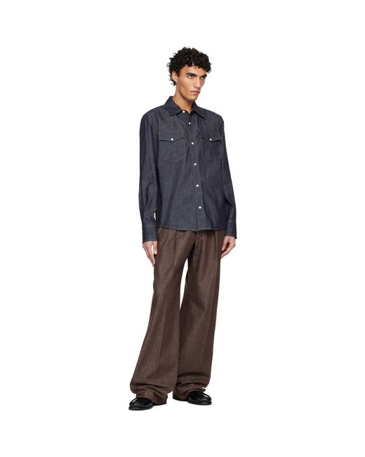 A.P.C. Blue Western Denim Shirt for men