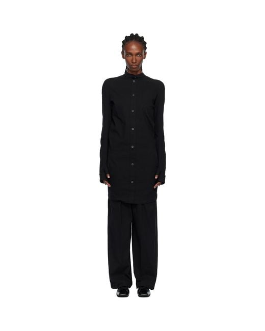 Issey Miyake Black 'Like Torso Like Shirt' Minidress