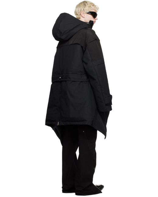 HELIOT EMIL Black Elementary Coat for men