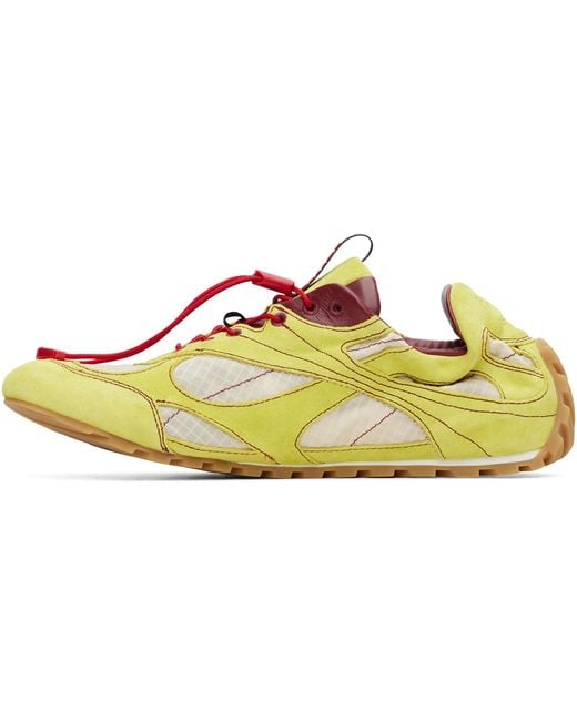 Bottega Veneta Yellow Orbit Flash Sneakers for men