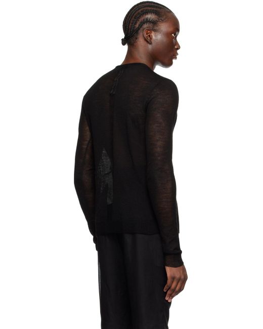 Rick Owens Black 'Cunt' Pull Sweater for men