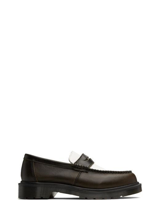 Dr. Martens Black Penton Two-Tone Leather Loafers for men