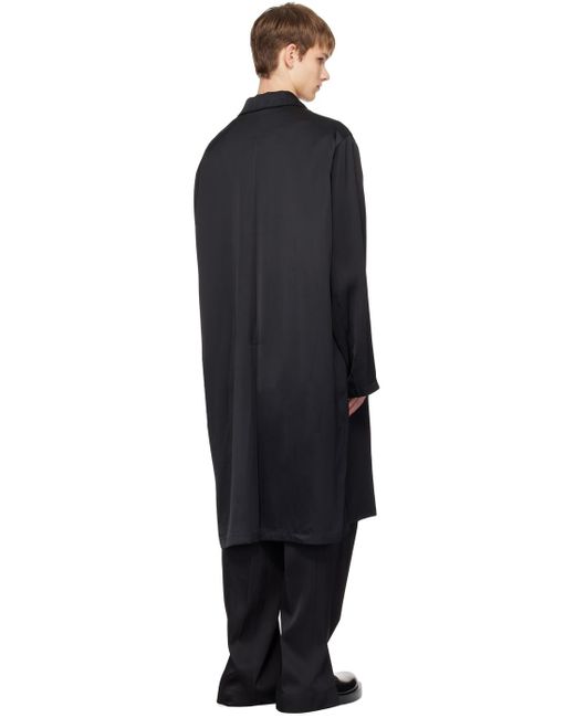 Manteau noir à simple boutonnage Jil Sander pour homme en coloris Black