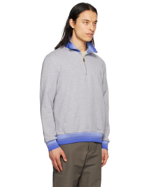 Paul Smith Gray Half-zip Sweatshirt for men