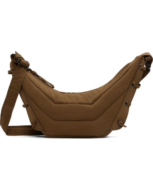 Lemaire Black Tan Small Soft Game Bag for men