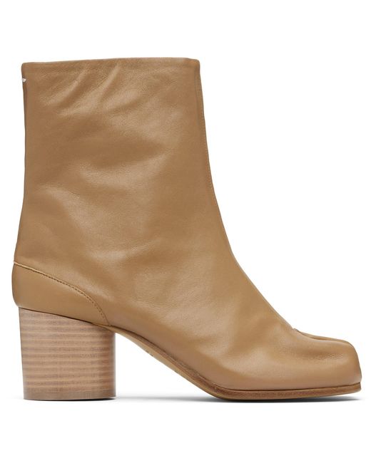 Maison Margiela Brown Tabi Ankle Boots