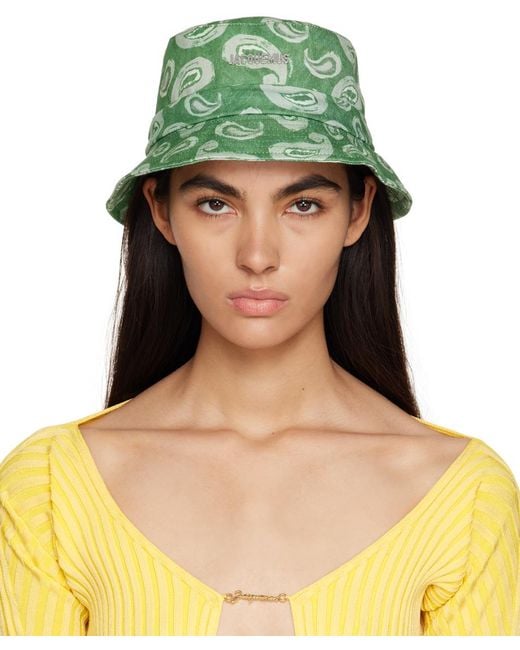 Jacquemus Green Le Raphia 'le Bob Gadjo' Bucket Hat Lyst UK