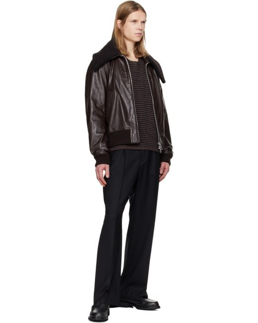 Common Projects Black Leather Chunky Loafers for men