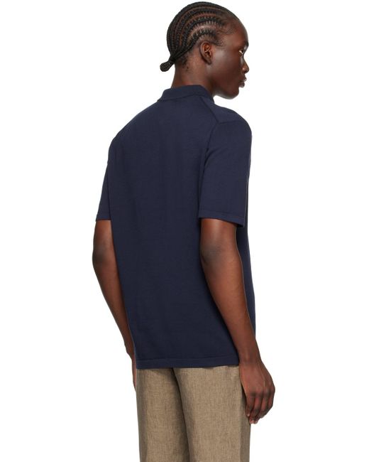 Sunspel Blue Sea Island Cotton Polo for men