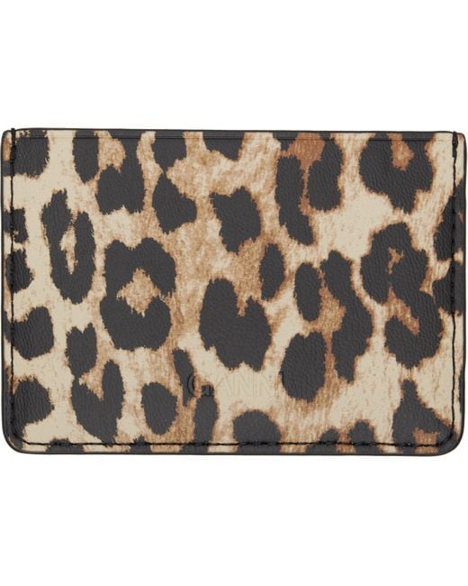Ganni Metallic Printed Bou Card Holder for men