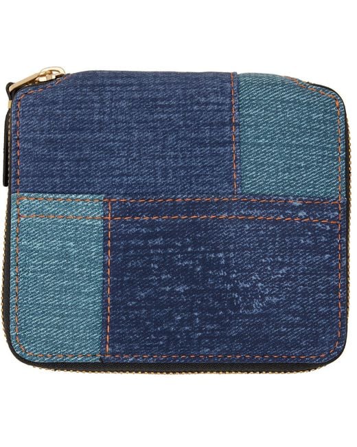 Comme des Garçons Blue Denim Pocket 2100Dp Wallet for men