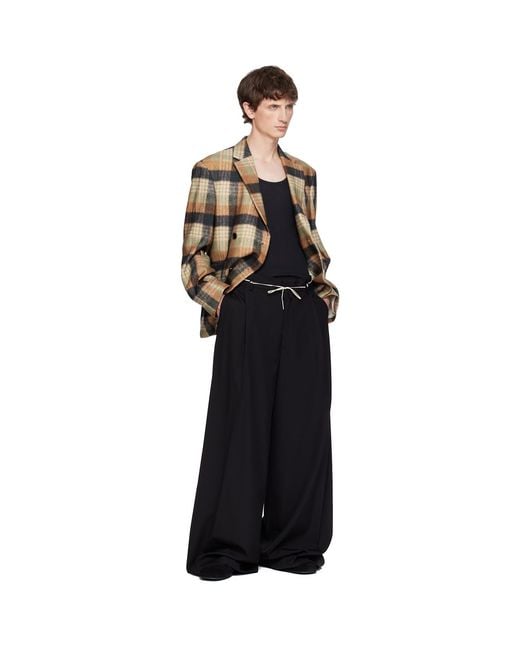 Dries Van Noten Black Boxy Wool Blazer for men