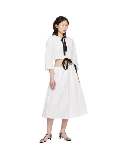 Renaissance Renaissance White Cyn Midi Skirt